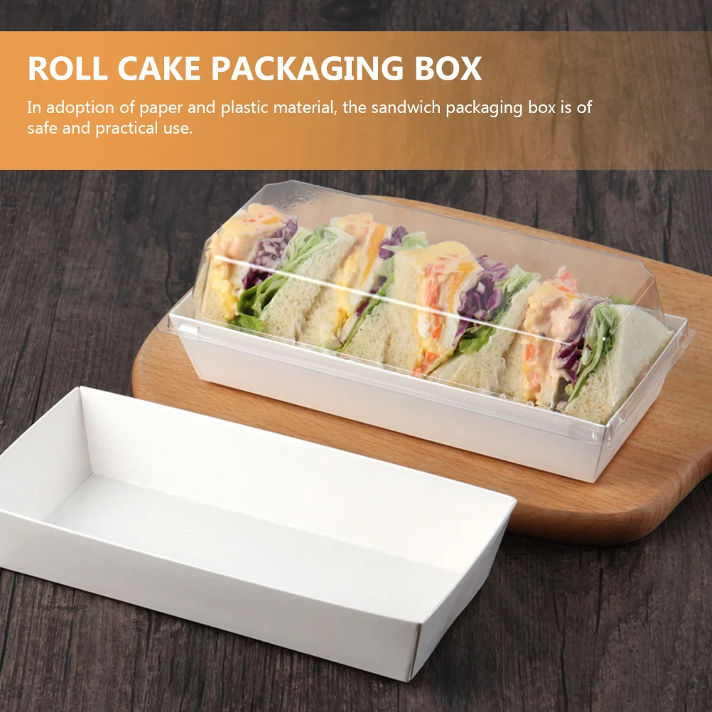 

roll packing box sandwich packing box sandwich box roll container roll cake box bread wrapping box dessert box