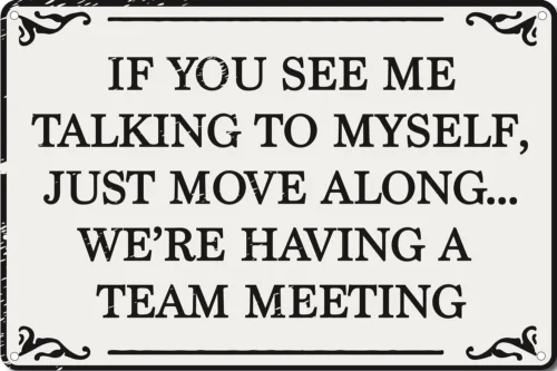 If You See Me Talking to Myself We'Re Having a Team Meeting 12