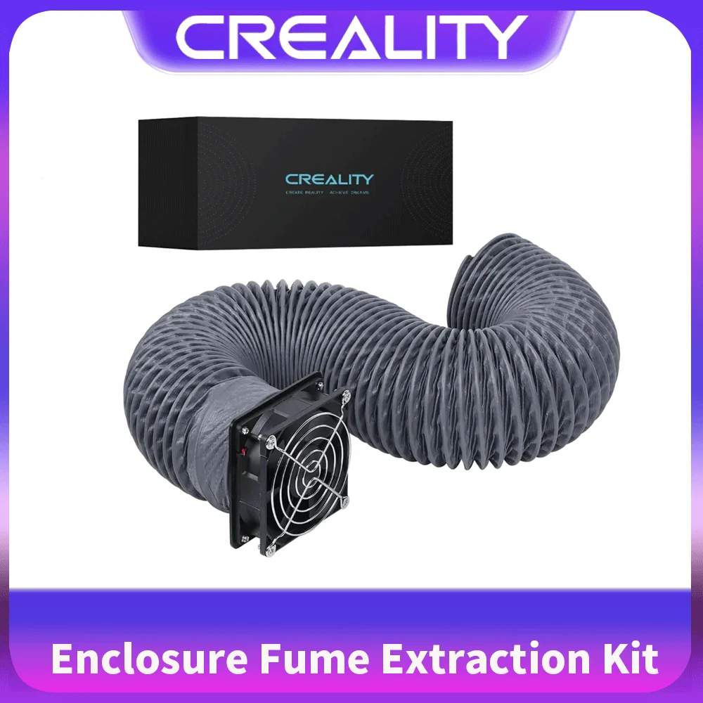 

Creality 3D Printer Enclosure Fume Extraction Kit 4000RPM Fan Speed Efficient Ventilation Exhaust Dust Hose for Engraver Cover