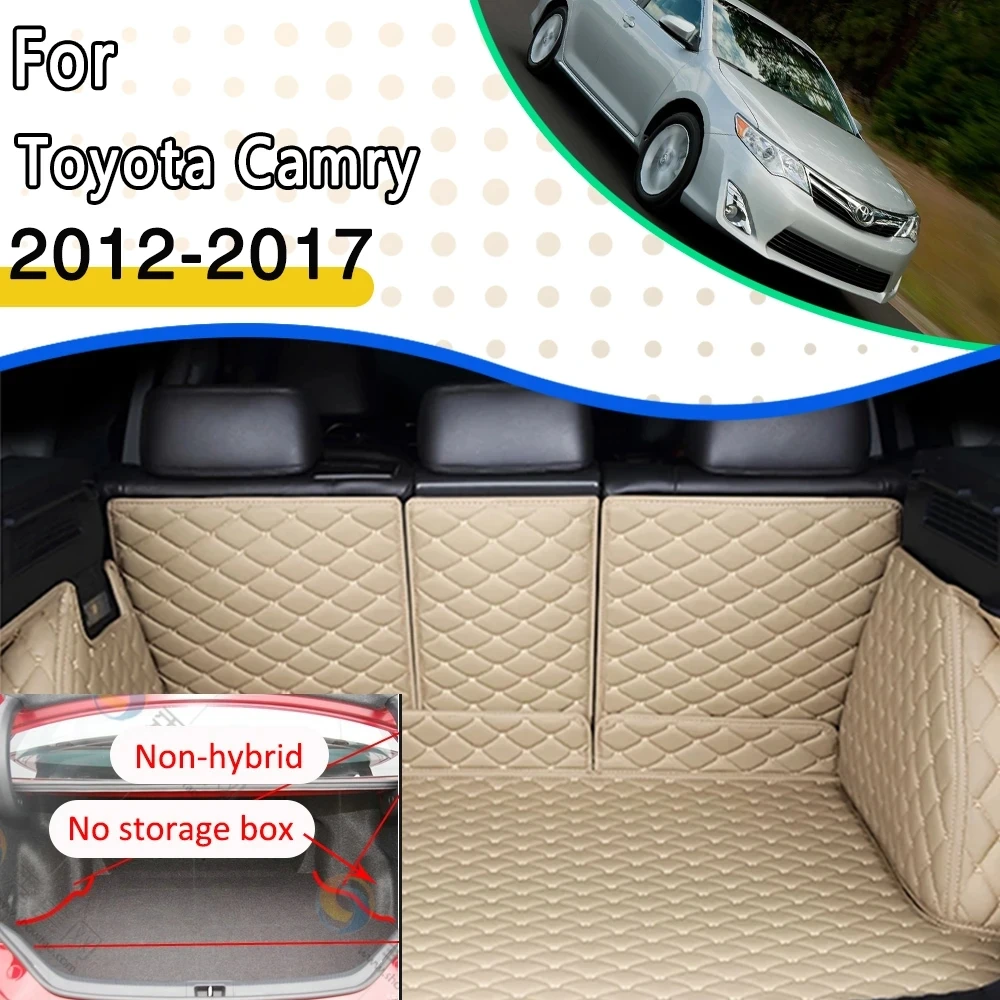 Car Mats For Toyota Camry Daihatsu Altis XV50 2012~2017 Waterproof Protective Pads Fully Surrounded Trunk Mats Car Accessories