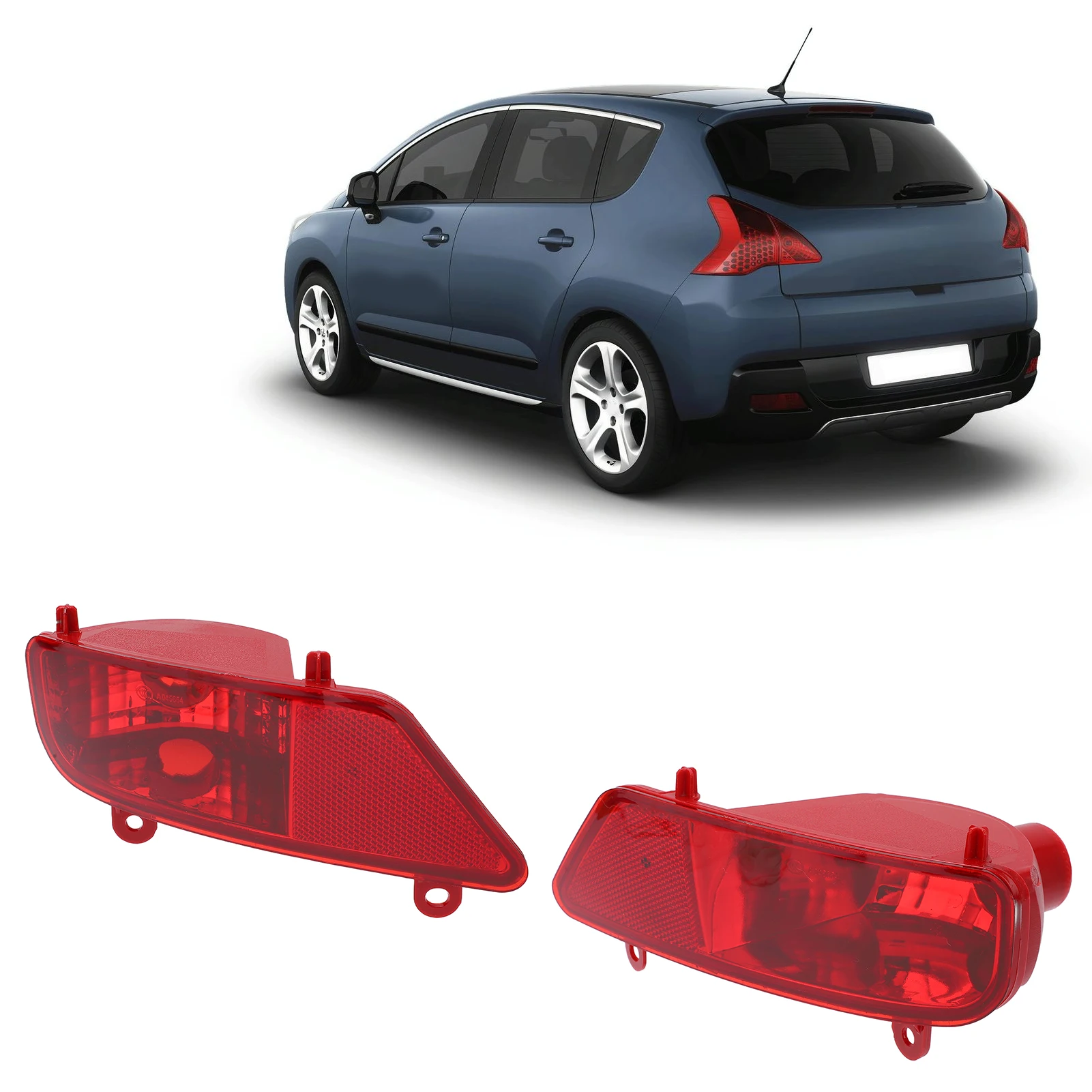 

Red Rear Fog Light Assembly Car Accessories Replacement for 3008 2009‑2016 Car Rear Fog Light Rear Fog Light Assembly