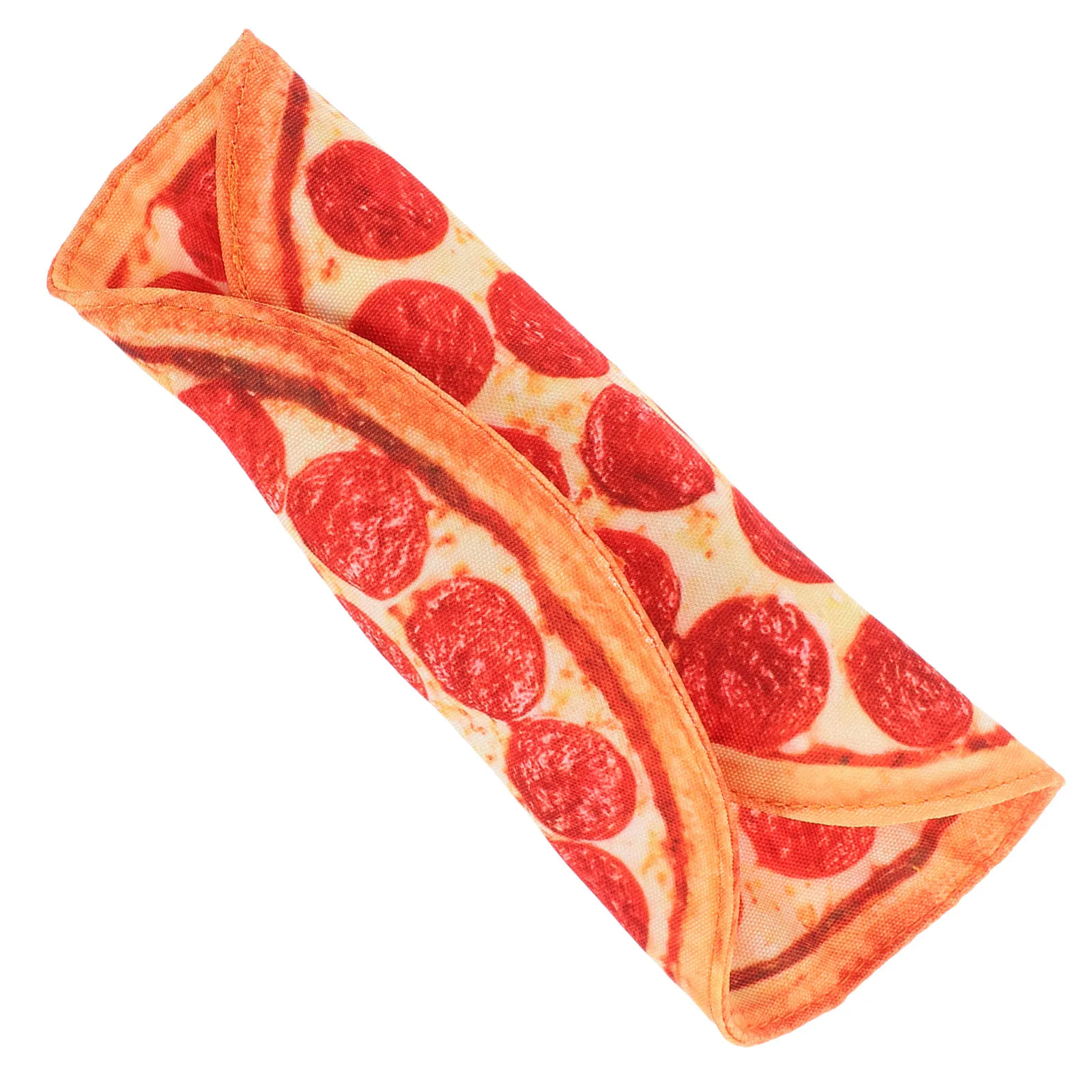 

Roll Up Pizza Pencil Case Canvas Stationery Wrapping Bag Compact Lightweight Pen Holder for Drawing Writing Tools Storage
