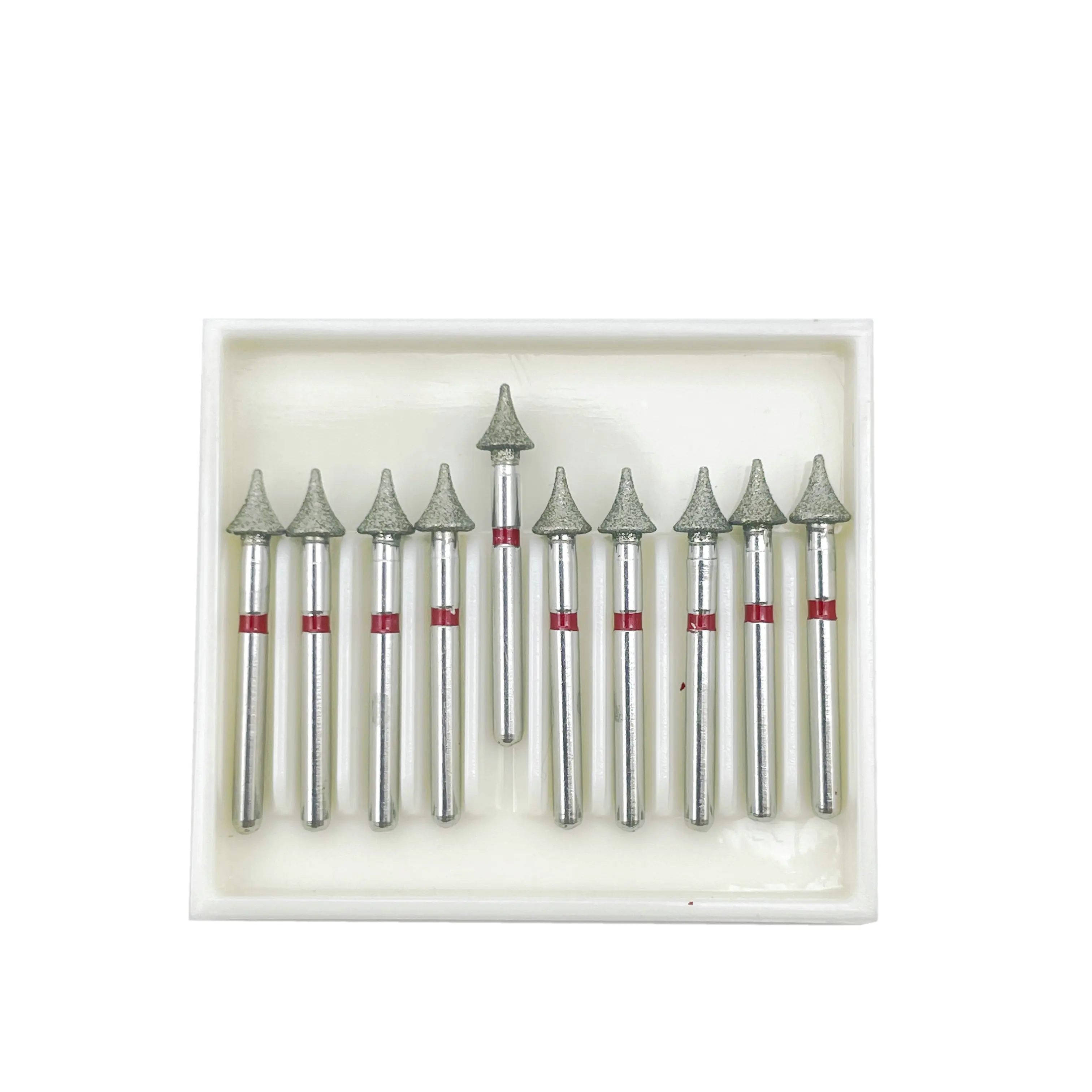 10 Stück interproximaler Emaille-Reduktions-Dental-Diamantbohrer, Hochgeschwindigkeits-Handstückbohrer, 1,6 mm Schaft