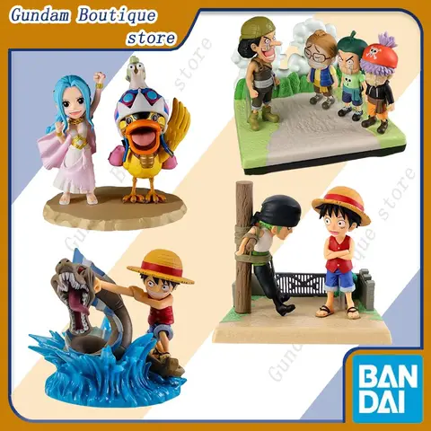 Bandai Genuine WCF ONE PIECE Log Stories Monkey D. Luffy Nami Shanks Roronoa Zoro Sanji Usopp Kaya Anime Action Figure Model Toy