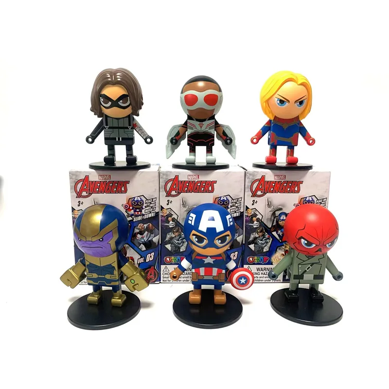 Anime Marvel Wall Climbing Action Figures Captain America Thanos Captain Marvel Falcon Red Skull Wallclimbing Doll Kid Gifts Toy