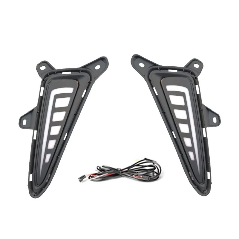 A95E-LED Daytime Running Light For Toyota CHR 2018-2020 Front Fog Lamp Turn Signal Light Accessories
