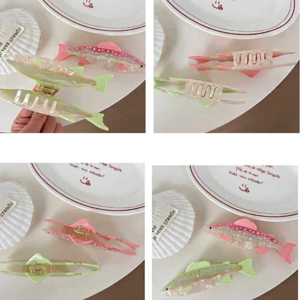 

Cute Hairpin Ocean Fish Hair Claw Acetate Colorful Marine Animals Hair Clip Geometry Korean Style Fish Grab Clip Female