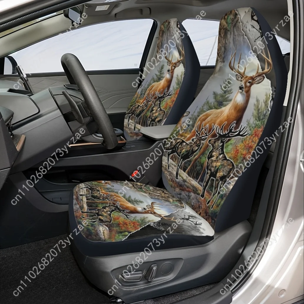 

Deer Forest Car Seat Covers Universal Environmentally Friendly Interior Decorations Comfortable Breathable Car Seat Covers