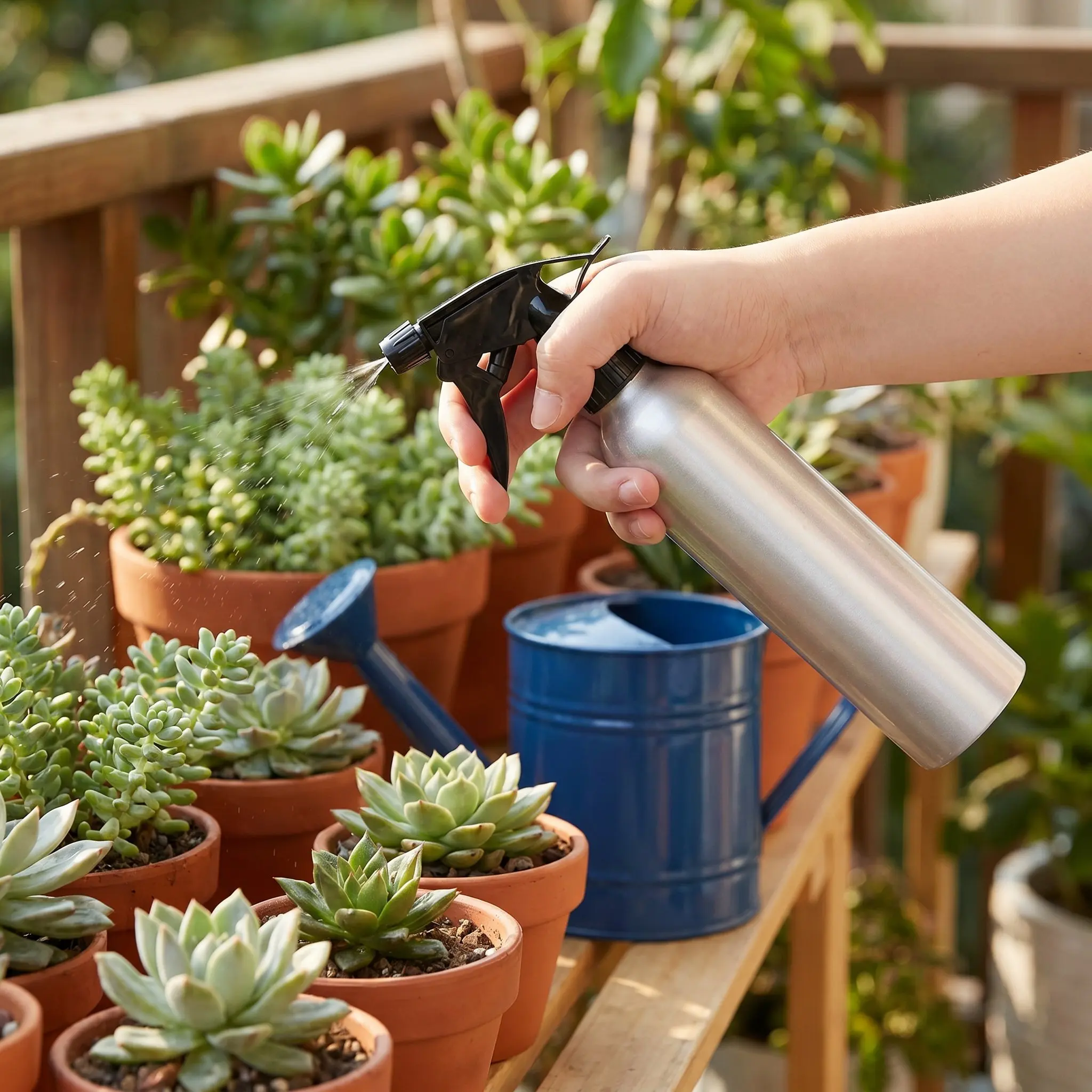 

3Pcs Spray Bottle for Plants Water Sprayer Multi-Use Alloy Refillable Spray Bottle Flowers Gardening Baking Tools Silver