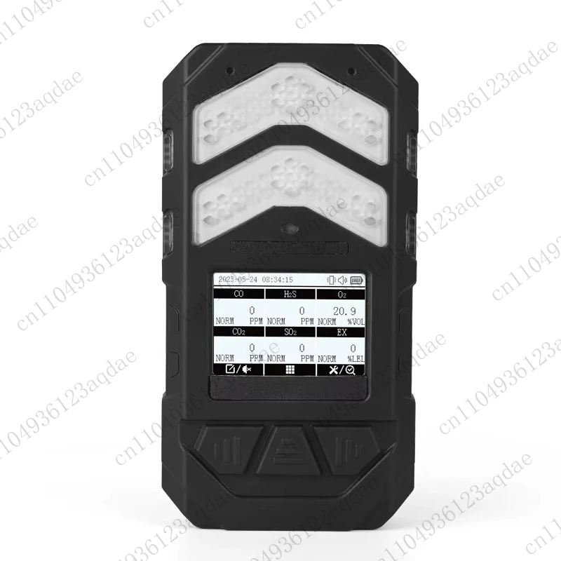 Gas Detector DC 3.7V Voltage 6-in-1 Gas Detector with Dot Matrix Display Gas Detector