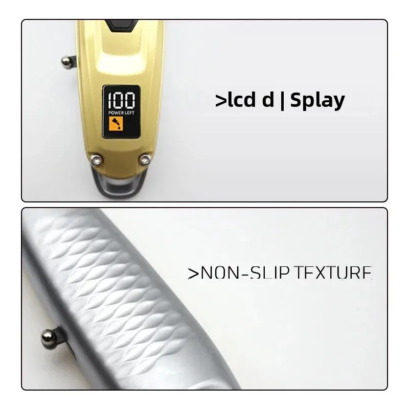 Kemei Professional Hair Clipper for Men LCD Display USB Charging Cordless Hair Cutting Machine Hair Trimmer Machine KM-PG1947