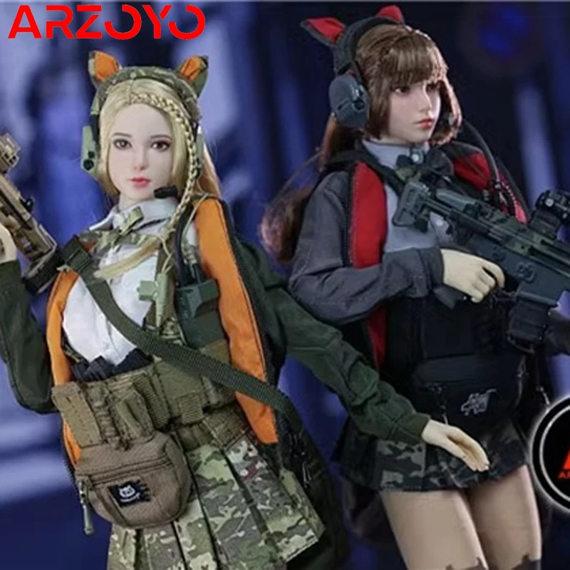 

ARMSHEAD RE01 1/6 Armed Schoolgirls JK Suit Shirt Camo Pleated Skirt Clothes Model Fit 12'' Female Soldier Action Figure Body