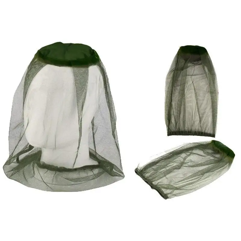 Durable Nylon Anti Mosquito Fishing Cap Adjustable Mesh Hat Net for Outdoor Camping Hiking Fishing Trips