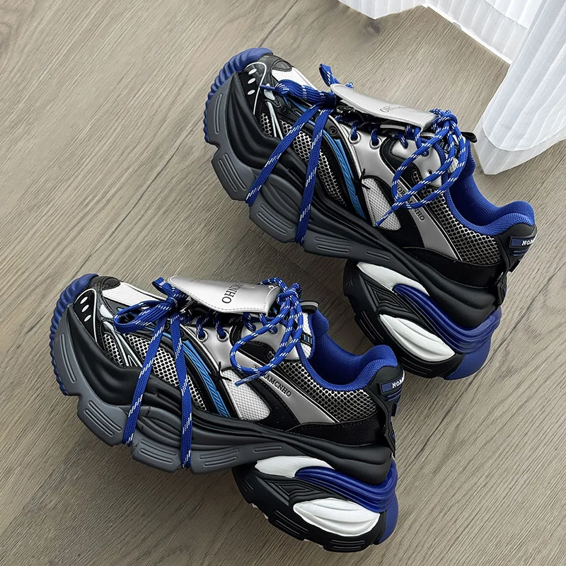 

Кроссовки унисекс Klein Blue Deconstructed Strap Dad Shoes с низким верхом, на резиновой подошве, увеличивающие рост, в спортивном стиле