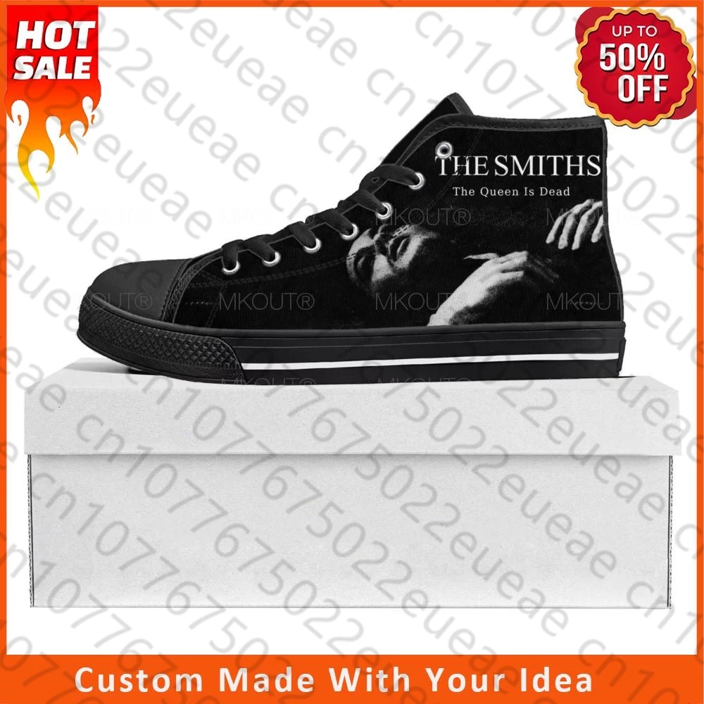 The Smiths Rock Band-Zapatillas deportivas de lona para hombre y mujer, calzado informal de alta calidad, personalizado, color negro