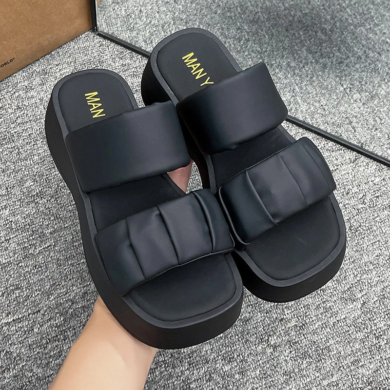 Summer and Autumn New Products Simple Fashionable Comfortable Women's Sandals and Slippers with Thick Soles and Elevated Height