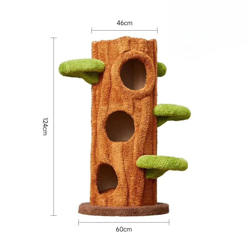 Casa Moderna para Gatos con Rascador, Árbol para Gatos de Diseño Moderno y Sencillo de Madera, Productos para Mascotas para Patio y Sala de Estar, Perchoir Chat FYCT