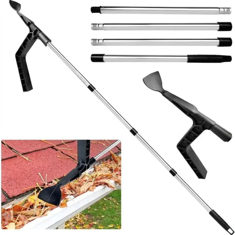 Ergonomic Gutter Scoop Plastic Leaf Shovel Garden Tool For Cleaning Roof Drainage Channels And Maintaining Home Yard