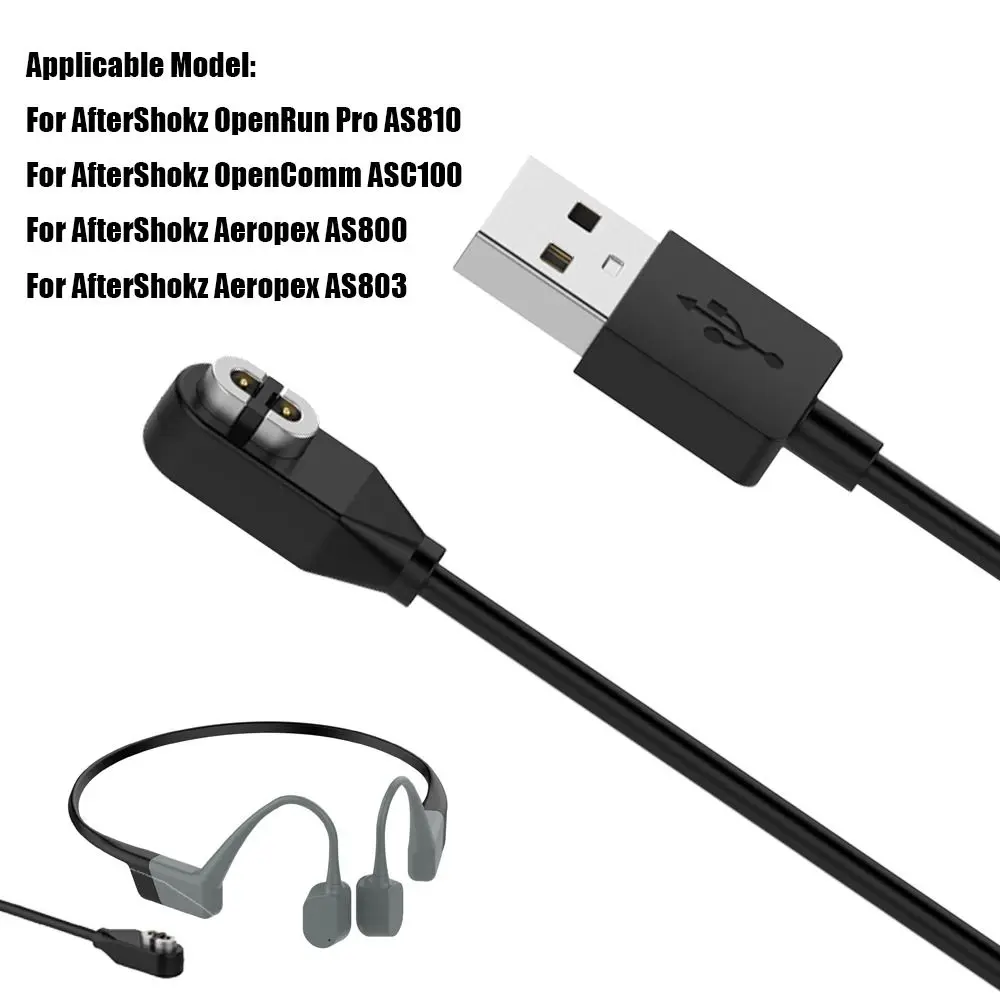 

Replacement Bone Conduction Headphones Charger Adapter USB Cable Dock Fast Charging Cord For AfterShokz Aeropex AS800