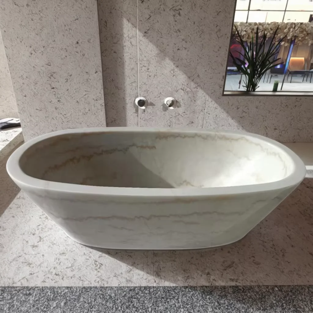 

Индивидуальный дизайн китайской белой мраморной каменной ванны