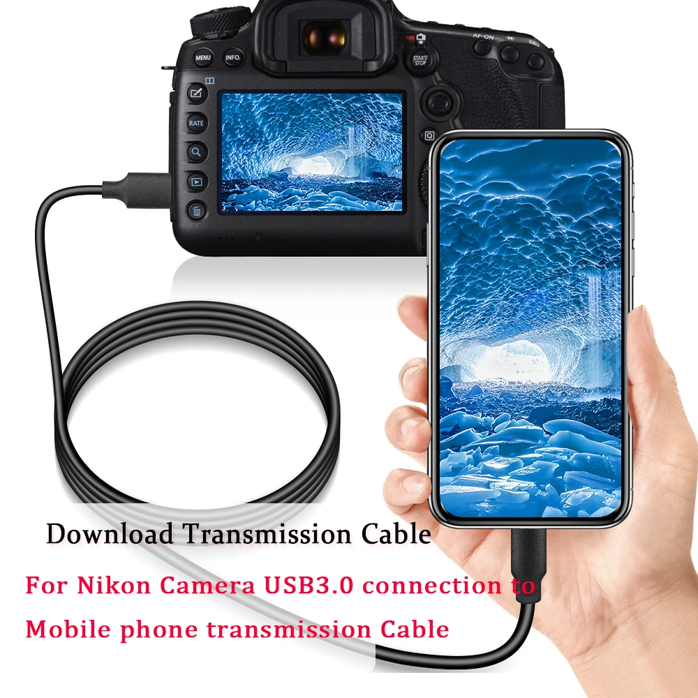 OTG Cable for Mobile phone Type-C to Nikon Camera ,Mobile phone/camera transmission line,UC-E14 UC-E22 USB3.0 transmission Cable