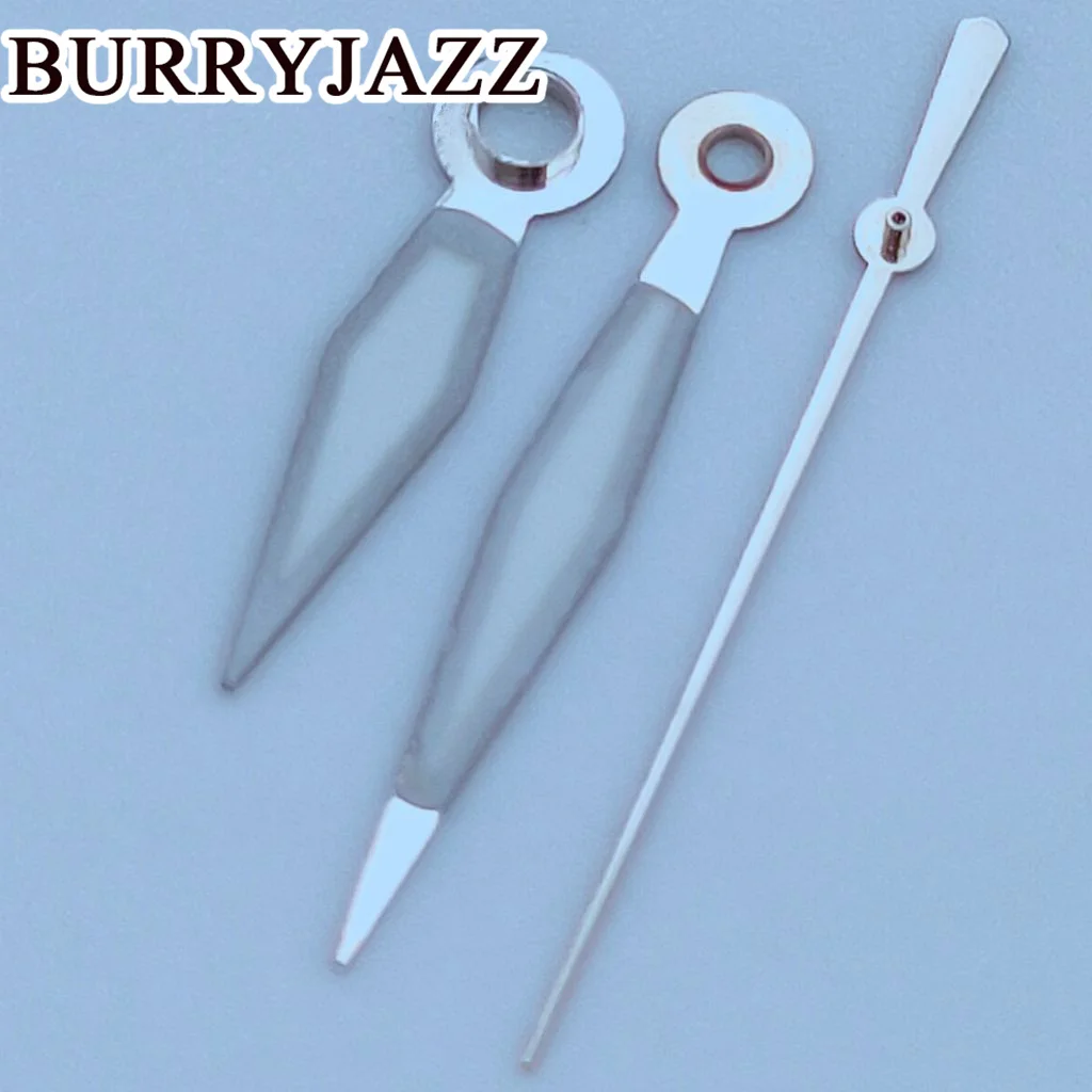 BURRYJAZZ NH35 NH36 NH38 7S26 7S36 4R35 4R36 Watch Hands Silver Rose Gold Hands Green Luminous