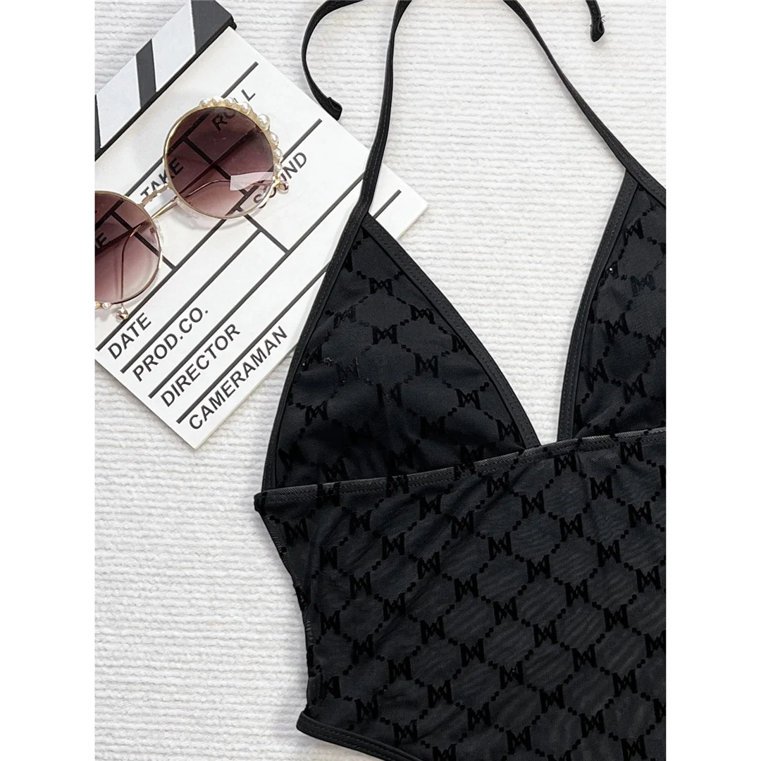 Neuer Neckholder-Mini-Micro-String-Badeanzug mit hohem Beinausschnitt für Damen, einteiliger Badeanzug, Monokini mit Polsterung, Badebekleidung, Badeanzug, Modell V6474 – Detail 10