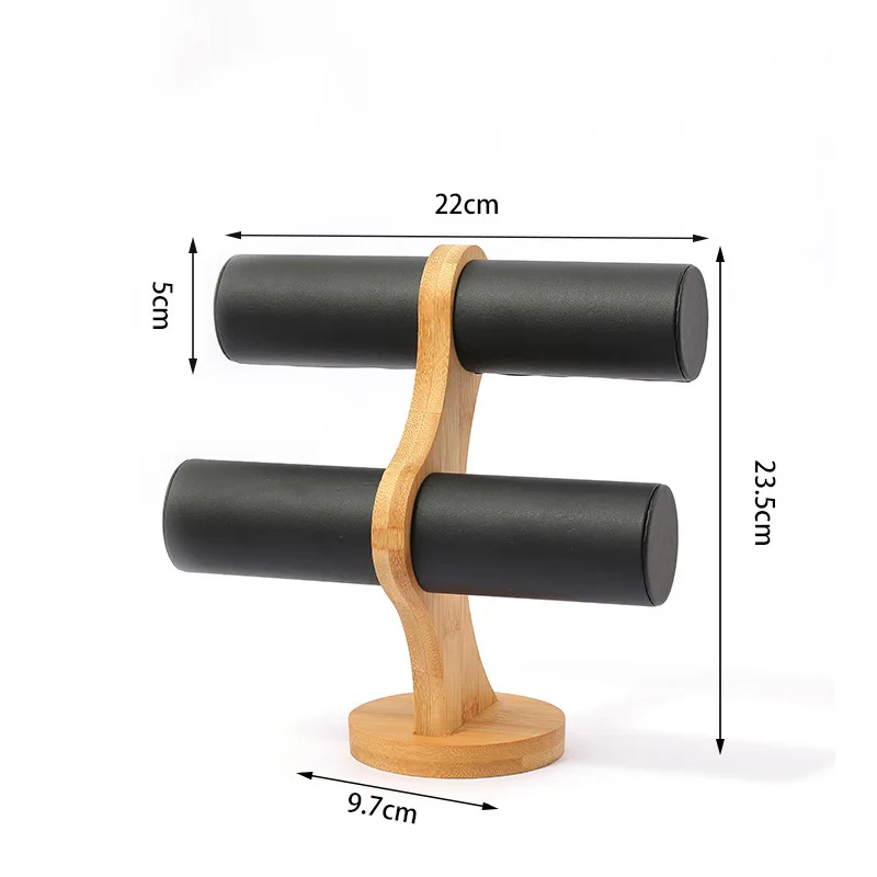 

Деревянная изогнутая 1/2-слойная стойка для браслета, браслет, веревка для волос, резинка для волос, подставка для хранения часов, реквизит, оптовая продажа