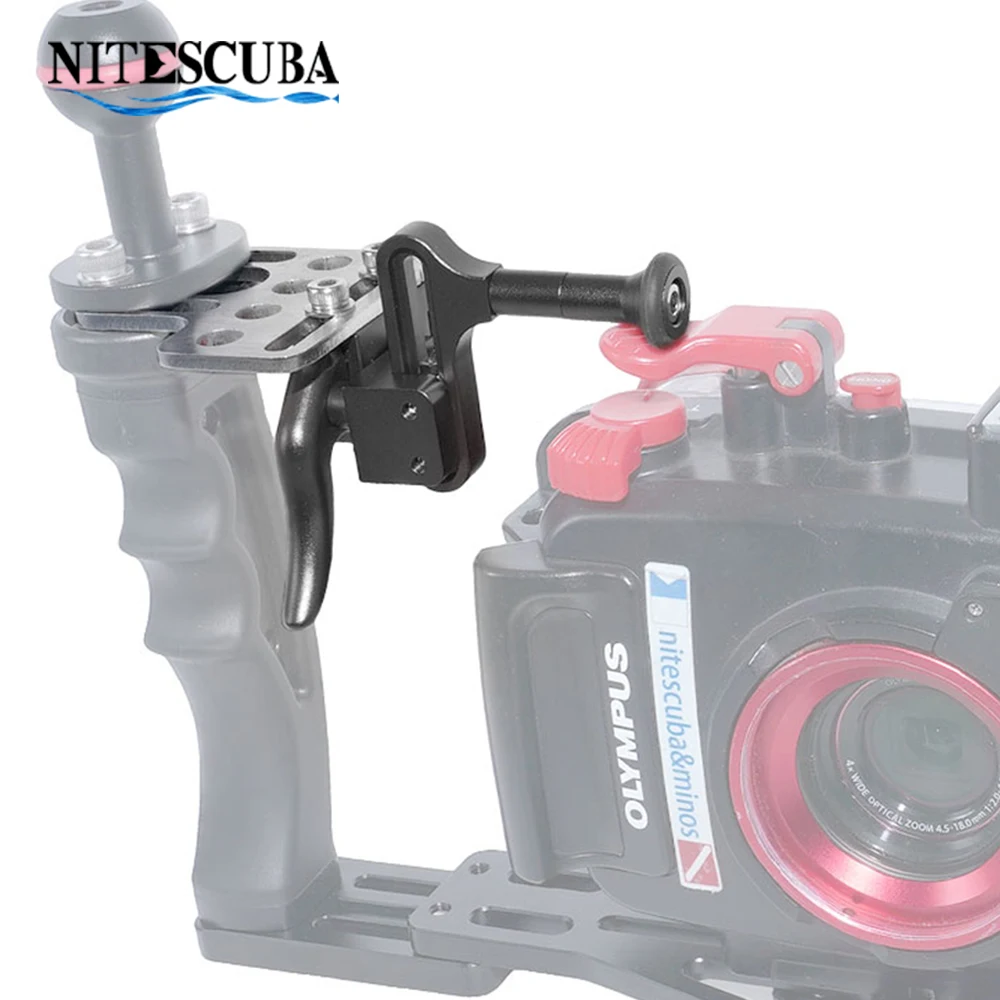 

NiteScuba Diving trigger Long Rod Shutter for TG6 5 Sony RX100 Camera housing Extension Lever tray holder Underwater photography