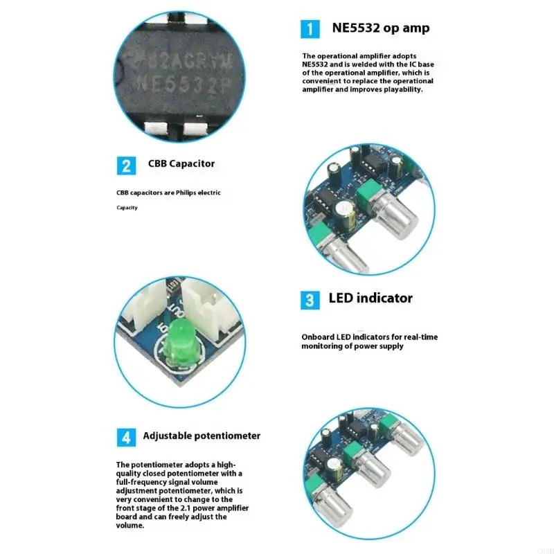 G6DD NE5532 2.1 وحدة تصفية مرور القناة المنخفضة لأنظمة مضخم الصوت