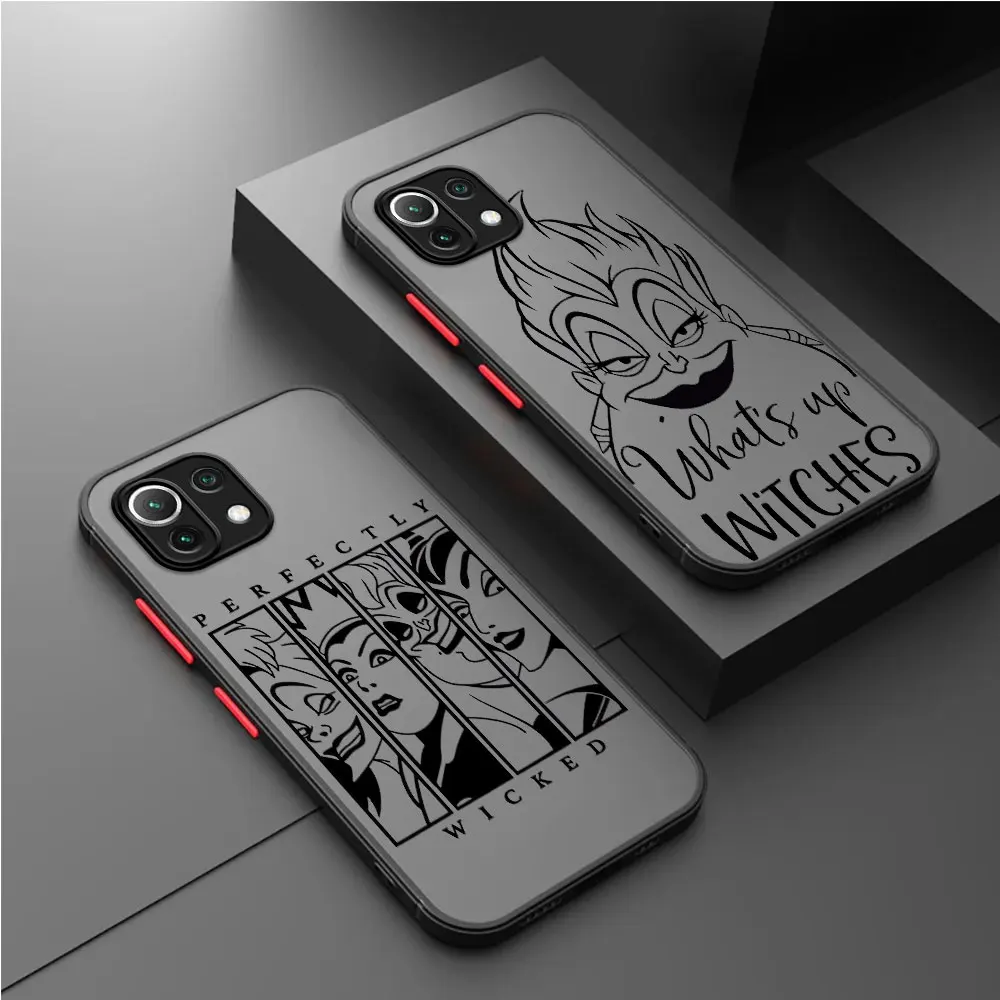 Чехол для телефона Skin Feel Scrub для Xiaomi Mi Poco X3 NFC 11 Lite 11T 13 Pro M5 12 X4 10T C40 9T Balck Funda Cover Disney Villains