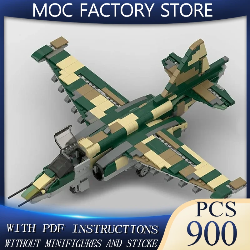 

Moc Building Bricks Military Sukhoi Su-25 Frogfoot Fighter Model Technology Blocks Construstion Toy DIY Set Assembly Gifts
