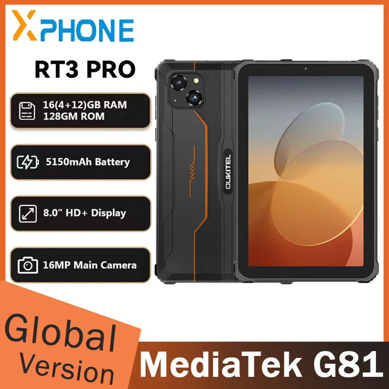 Oukitel RT3 Pro Rugged Tablet PC 4GB+128GB 8