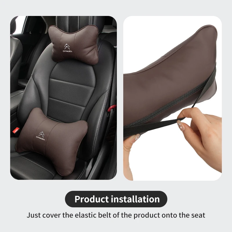 For Citroen Car Seat Back Head Neck Pillow Cushion Headrest Lumbar Support C4 C3 C5 C1 C2 C6 C4L DS3 DS4 Berlingo Picasso Jumper