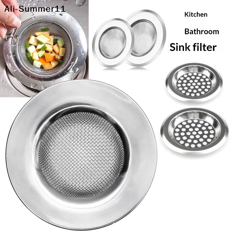

【An1】2Pcs Stainless Steel Sink Filter Mesh Sink Strainer Filter Sewer Mesh Strainers Drain Hole Filter Trap Keep Your Bathtub