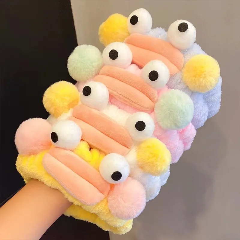 

Cartoon Sausage Mouth New Women Funny Headband Makeup Hairband Coral Fleece Warm Wash Headband Sweet Hair Decorate Selfie Band