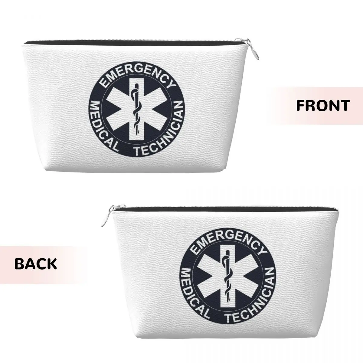 Emt نجمة الحياة الطوارئ الطبية النساء حقائب مستحضرات التجميل السفر ماكياج المنظم الحقيبة أدوات الزينة تخزين Dopp عدة