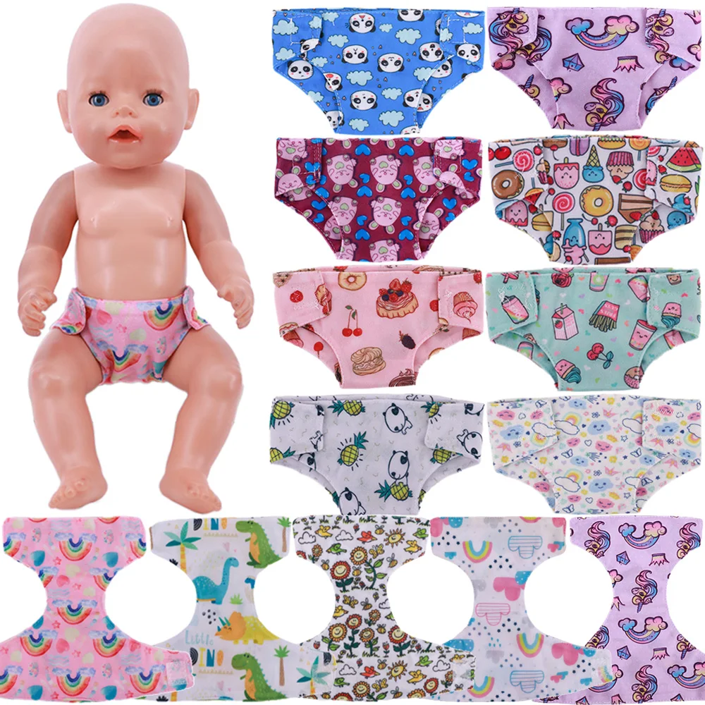 Pop Doll Animal Fruit Print Underpant For 18Inch American Doll&43Cm Reborn Baby Doll Clothes Accessories Our Generation Girl Toy