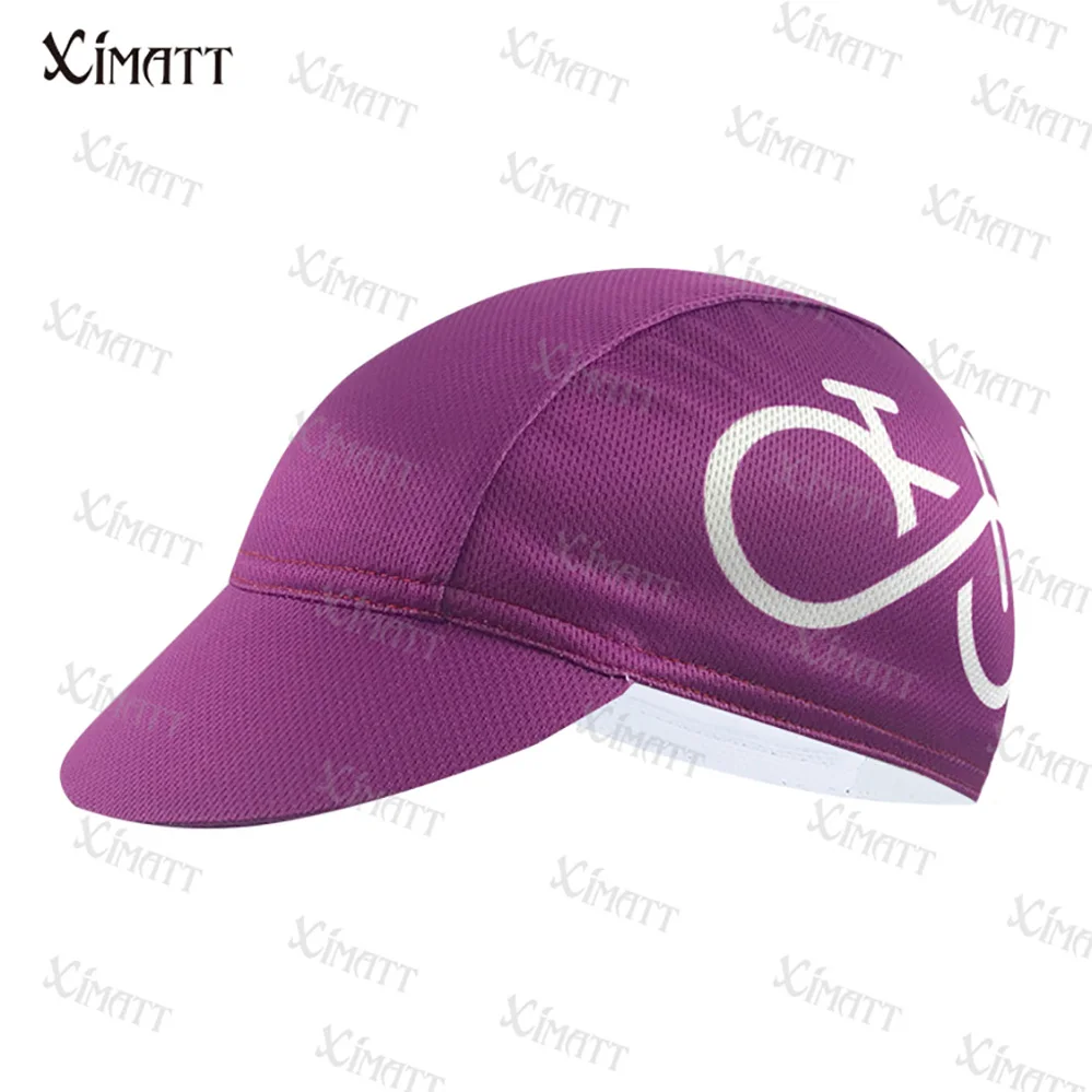 XIMATT Purple Solid Color Printing Cycling Caps Men Women Outdoor Sports Balaclava Shade Breathable And Quick-Drying Riding Hat