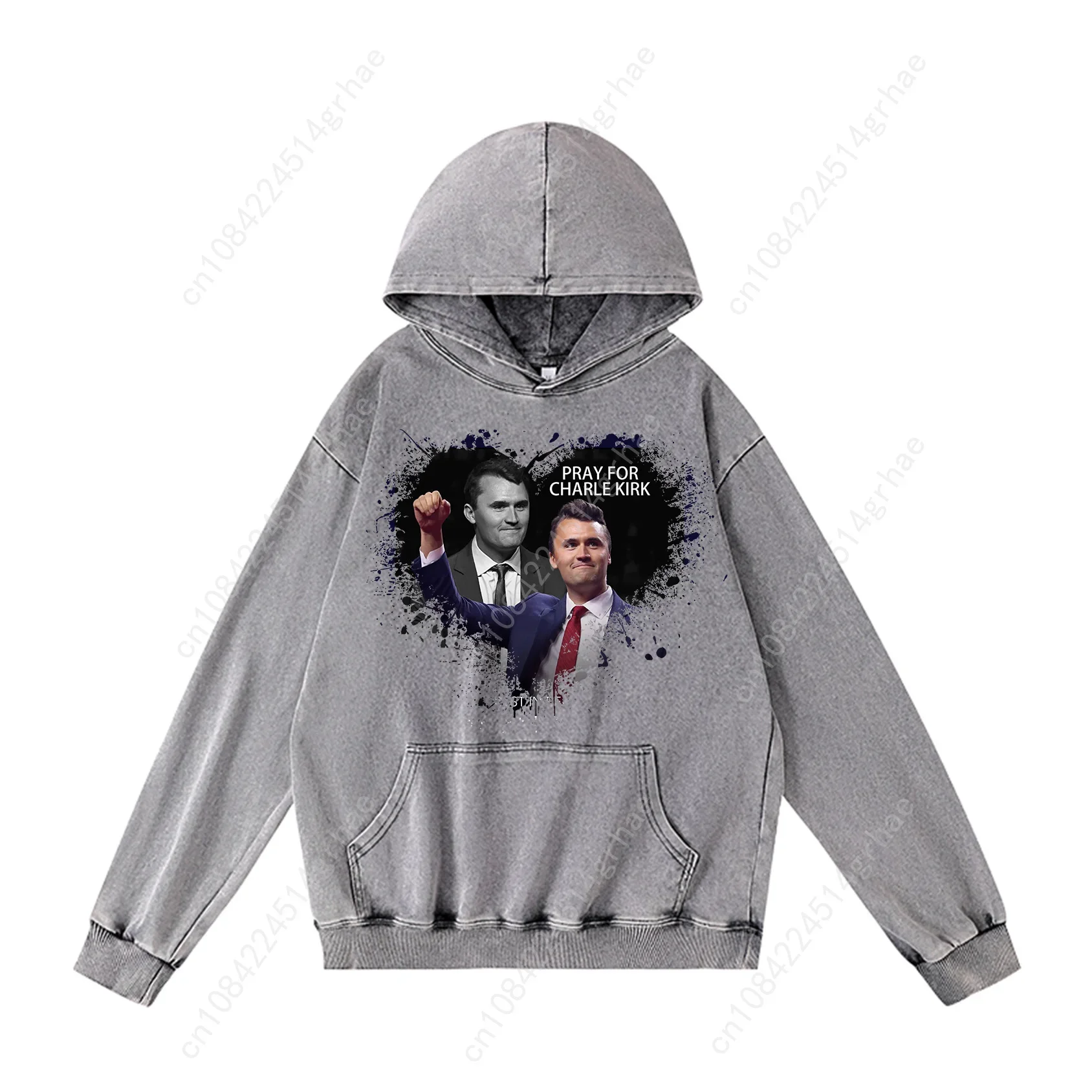 True Patriot Charlie Kirk Retro Hooded Sweatshirt Mens Woman Vintage Pullover Sweatshirt With Pocket Oversized Personalitied Top