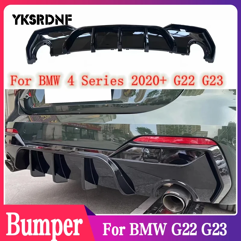 

Rear Bumper Back Diffuser LED Rear Lip Tail Lip Spoiler For BMW 4 Series 2020+ G22 G23 420i 430i 435i M440i 2 Door M Performance