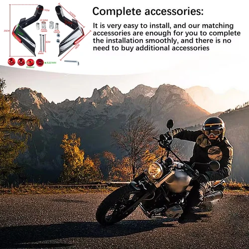 Imagen 2 del producto Protector de mano para motocicleta, mango Protector de parabrisas para Motocross y Scooter, Bajaj Pulsar para 200 NS/200 RS/200 AS