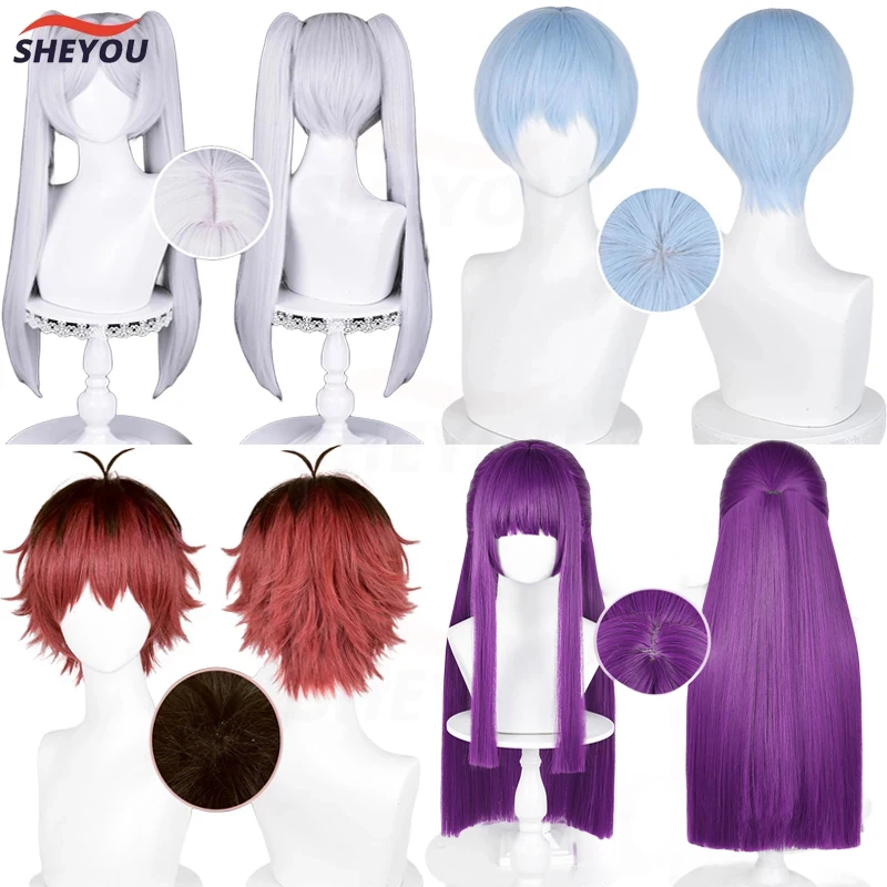 Anime Frieren At The Funeral Cosplay Wig Himmel Stark Fern Frieren Żaroodporne włosy syntetyczne Halloween Party Peruki + czapka z peruką