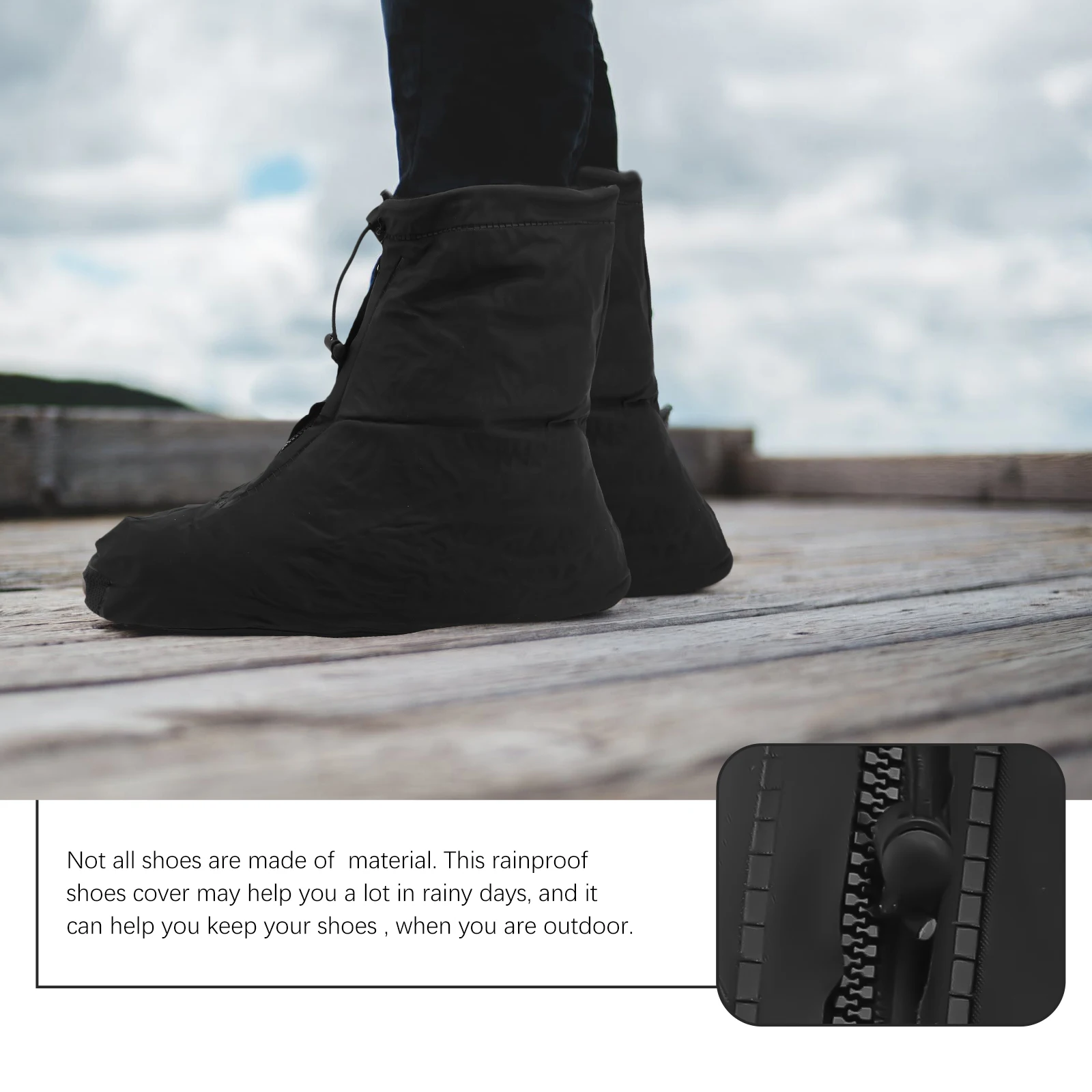 

Waterproof Shoe Cover Overshoes Rainproof Outdoor Covers Reusable Cycling Shoes Elastic Durable NonSlip Boot Leggings