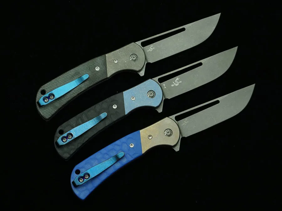 Rattlesnake F10 Cuchillo plegable táctico S35VN titanio EDC - imagen 3