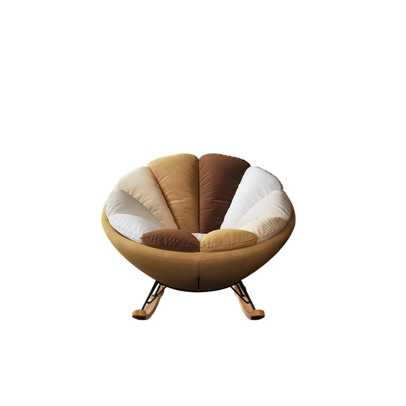 

Rocking chair single sofa chair, modern simple living room balcony leisure lazy home light luxury leisure chair