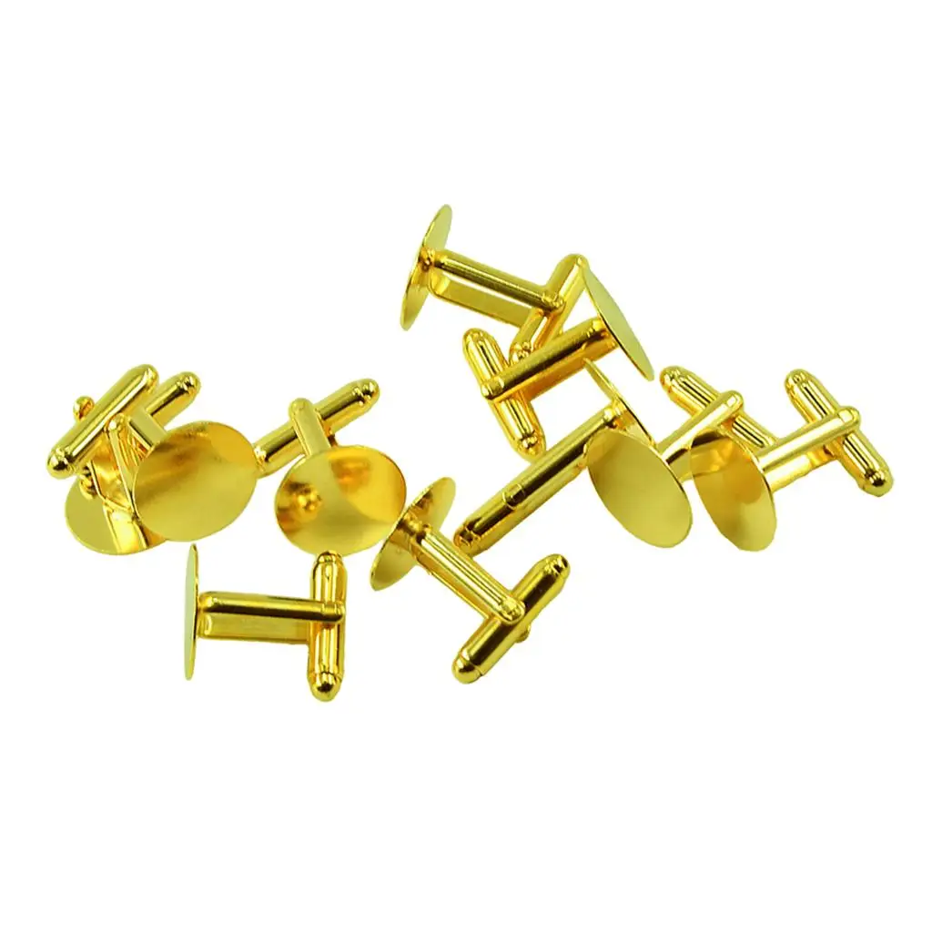 Blank Copper Cufflink Findings Jewelry Making Set Cuff Link Base for Men’s Wedding Shirt Decoration