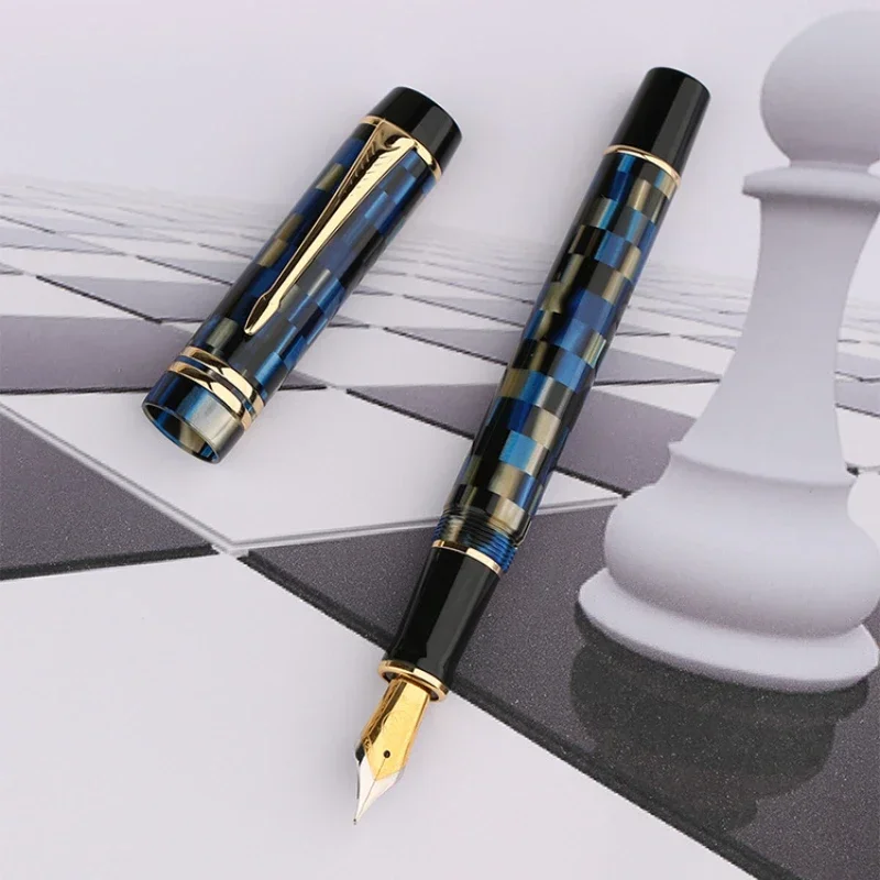 majohn-final-craftsman-m600-penna-in-resina-a-scacchi-grande-penna-tedesca-bock-bicolore-a-punta-fine-per-pratica-di-scrittura-regalo-penna-in-oro-iridio