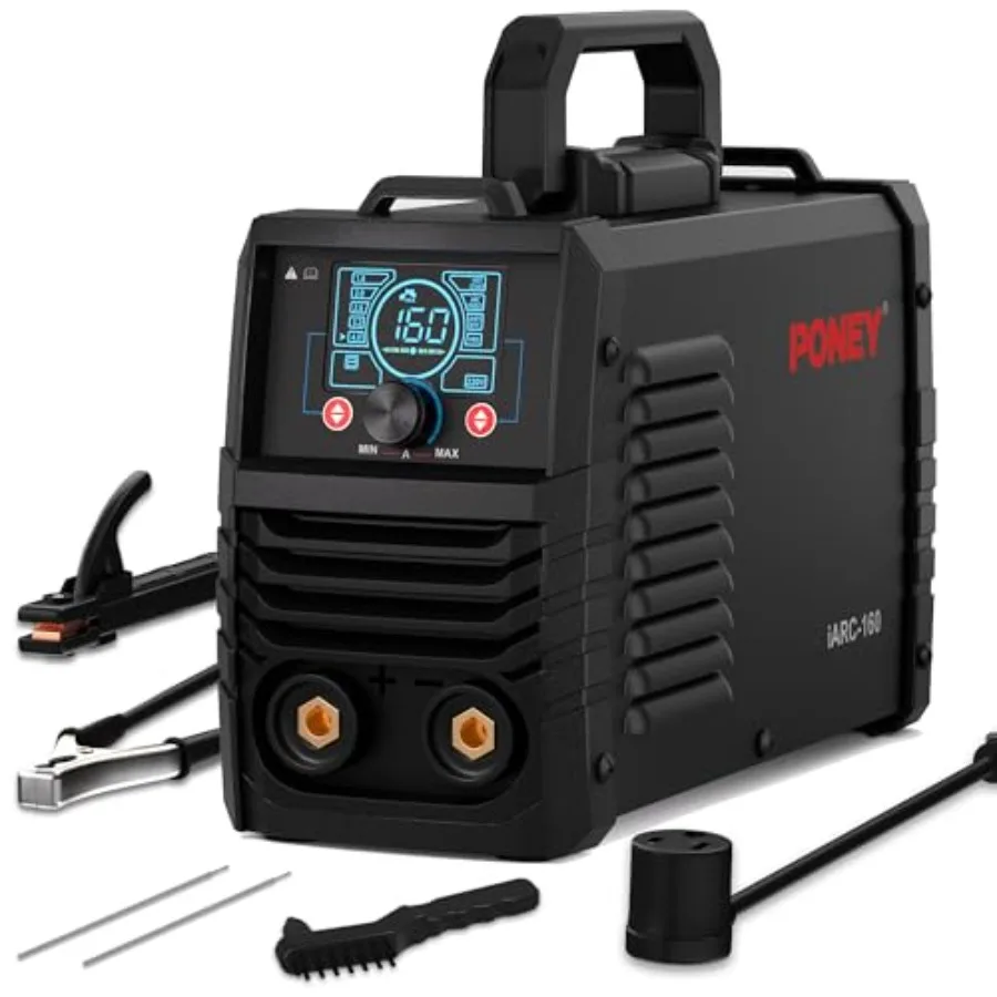 

160Amp 2-in-1 Portable Welder - Stick and Lift TIG 110V/220V Welding hine with Large LED Display, Hot Start, Arc Force, Anti-St