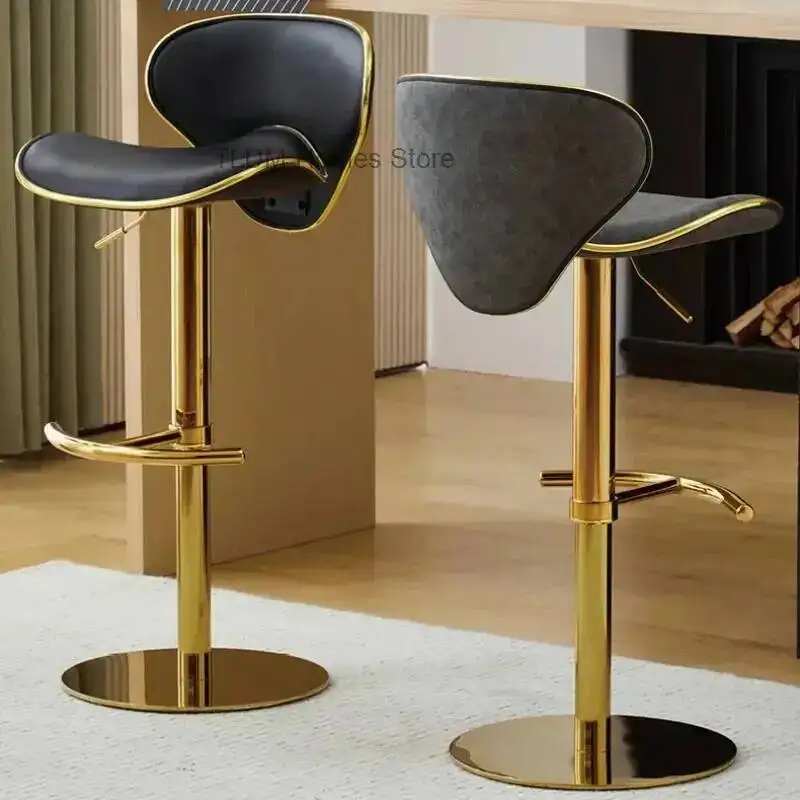 Sillas Adjustable Stools Luxury Comfortable Swivel Designer Height Bar Bar Adults Island Chairs Gold De Bar Interior Decorations